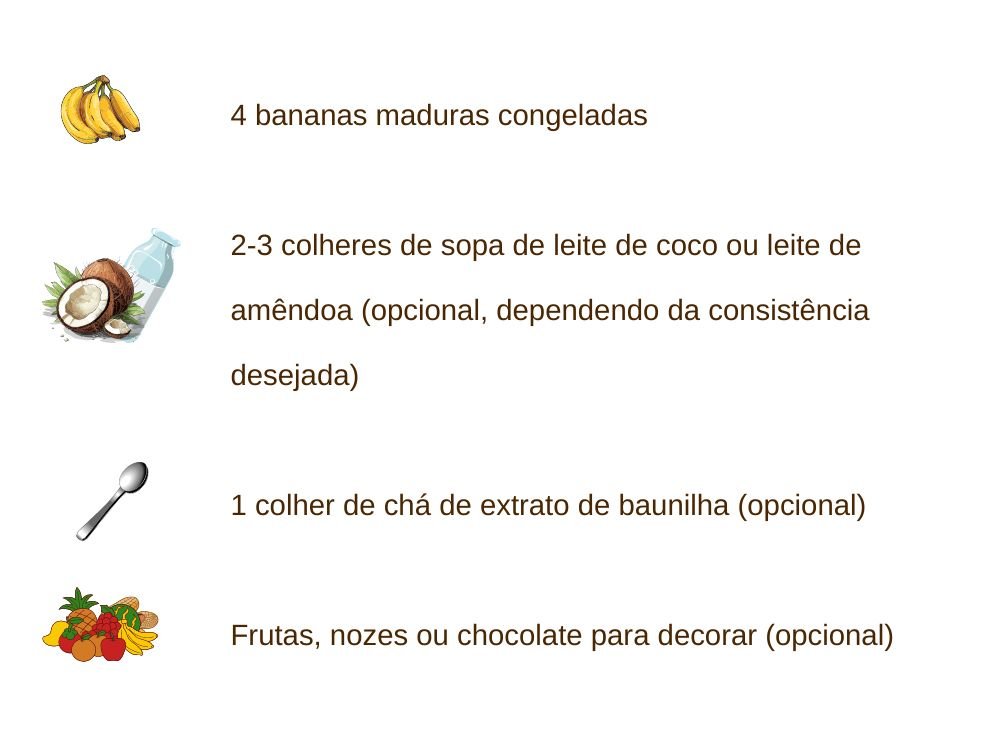 sorvete de banana sem lactose