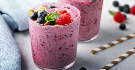 Smoothie de Frutas Vermelhas e Chia